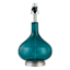 Laila Ali 16 Teal Glass Teardrop Base