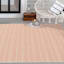 (E440) Clyde Peach Striped Outdoor Area Rug, 8x10