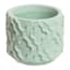 Grace Mitchell Embossed Green Concrete Planter, 3.5"