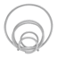 Laila Ali Silver Metal Circle Figurine, 12"