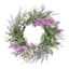 Purple Lavender & Thistle Floral Wreath, 22"