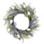 White Tulip & Lavender Floral Wreath, 24"