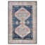 (D564) Found & Fable Khloe Blue Medallion Accent Rug, 4x6