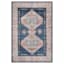 (D564) Found & Fable Khloe Blue Medallion Area Rug, 8x10