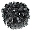 Black Thick Reflective Fire Glass, 5.5"