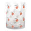 Peach Printed Clear Glass Vase, 6"
