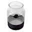 Clear Glass Vase with Black Base, 9"