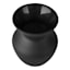 Black Glass Vase, 6.5"