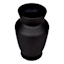 Black Glass Vase, 11"