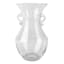 Clear Glass Vase with Handles, 9"