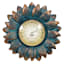 Metal Flower Outdoor Wall Thermometer, 14"