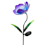 Metal Glass Flower Stake & Solar Light Purple, 36"