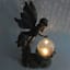 Outdoor Rustic Copper Fairy Solar Orb Light Figurine, 15.5"