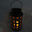 LED Candle Woven Bamboo Lantern, 12"