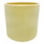 Sunny Club Indoor Ribbed Light Yellow Ceramic Planter, 5"