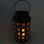 LED Candle Woven Bamboo Lantern, 17"