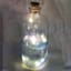 LED Blue Glass Bottle Lantern, 10"