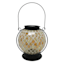 Amber Mosaic Glass Ball Outdoor Solar Lantern, 8"