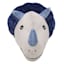 Tiny Dreamers Blue Triceratops Plush Throw Pillow, 10x13.5