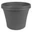 Charcoal Grey Terra Living Outdoor Planter with Pre-Drilled Hole, Small