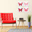 4-Piece 10" Butterflies Canvas Wall Art Set