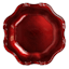 Shiny Red Scalloped Charger Plate