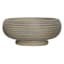 Natural Ribbed Low Bowl Planter, Large