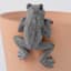 Grace Mitchell Gray Frog Pot Percher, 2"