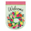 Spring Tulip Welcome Wreath Garden Flag, 18"