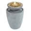 Embossed Grey Rock Outdoor Garden Fountain, 22.8"