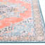 (D561) Venus Pink Multicolor Medallion Area Rug, 7x10