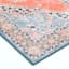 (D561) Venus Pink Multicolor Medallion Area Rug, 7x10