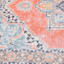 (D561) Venus Pink Multicolor Medallion Area Rug, 7x10
