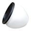 Shiny White with Black Rim Bean Outdoor Pot, Small