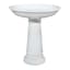 Providence Beauly White Outdoor Birdbath, 22.8"
