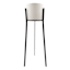 White Metal Flower Planter Stand, Large