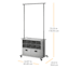 Grey Rolling Closet Organizer