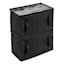 2-Pack Black Quilted Storage Bag with Handles