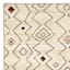(D544) Nomad Ivory Zigzag Area Rug, 5x7