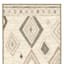 (D539) Salado Ivory Diamond Design Runner, 2x5