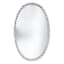 Providence Silver Metal Beaded Oval Wall Mirror, 14x22