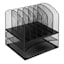 Black Metal Mesh File Rack Tray