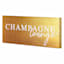 Champagne Lounge Canvas Wall Sign, 20x8