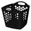 Square Flexi Laundry Basket, Black
