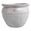 White Glazed Outdoor Clay Planter, Small