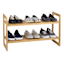 2-Tier Standing Bamboo Wood Shoe Rack