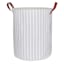 Striped Fabric Laundry Hamper with Handles, Large