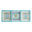 Blue Paisley 3-Section Melamine Serving Tray, 15"