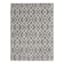 (D558) Salinas Grey & White Diamond Design Area Rug, 5x7