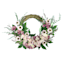 Pink Hydrangea Floral Half Wreath, 22"